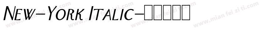 New-York Italic字体转换